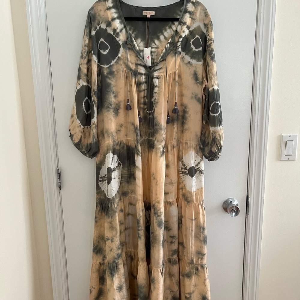 Blush and grey tie dye silk dress. Both are brand new never worn.